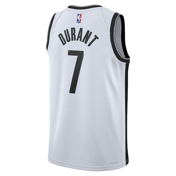Kevin Durant Brooklyn Nets Nike Unisex Swingman Jersey - Association Edition - White/Black - Image 4
