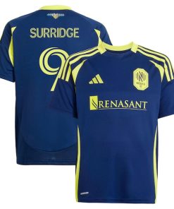 Alternative view of Sam Surridge Nashville SC adidas Youth 2025 The Heart of Nashville Kit Replica Player Jersey - Navy