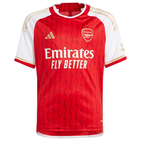 Declan Rice Arsenal adidas Youth 2023/24 Home Replica Player Jersey - Red - Image 2