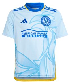 Alternative view of #17 Atlanta United FC adidas Youth 2024 The Resurgens Kit Replica Player Jersey - Light Blue