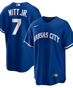 Bobby Witt Jr. Kansas City Royals Nike Alternate 2 Replica Jersey - Rush Blue/Gray/White