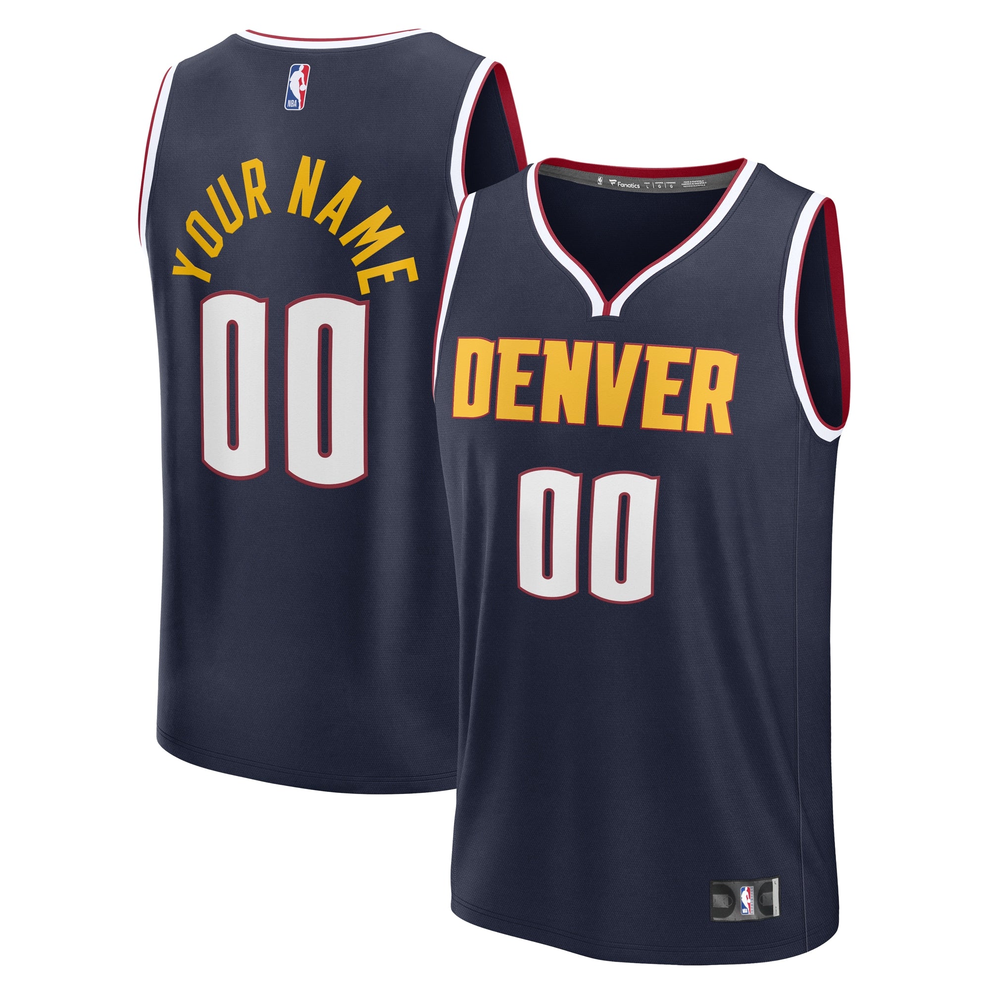 Denver Nuggets Fast Break Custom Jersey Statement Edition - Blue/Navy - Image 5