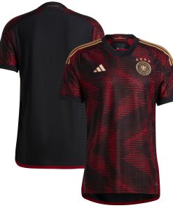 Custom Germany National Team adidas 2022/23 Away Authentic Jersey - Black