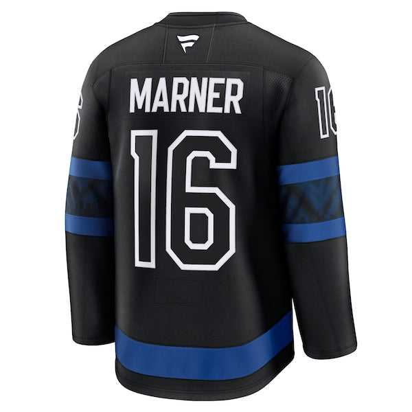 Mitch Marner Toronto Maple Leafs Alternate Premium Jersey - Black/Blue - Image 5