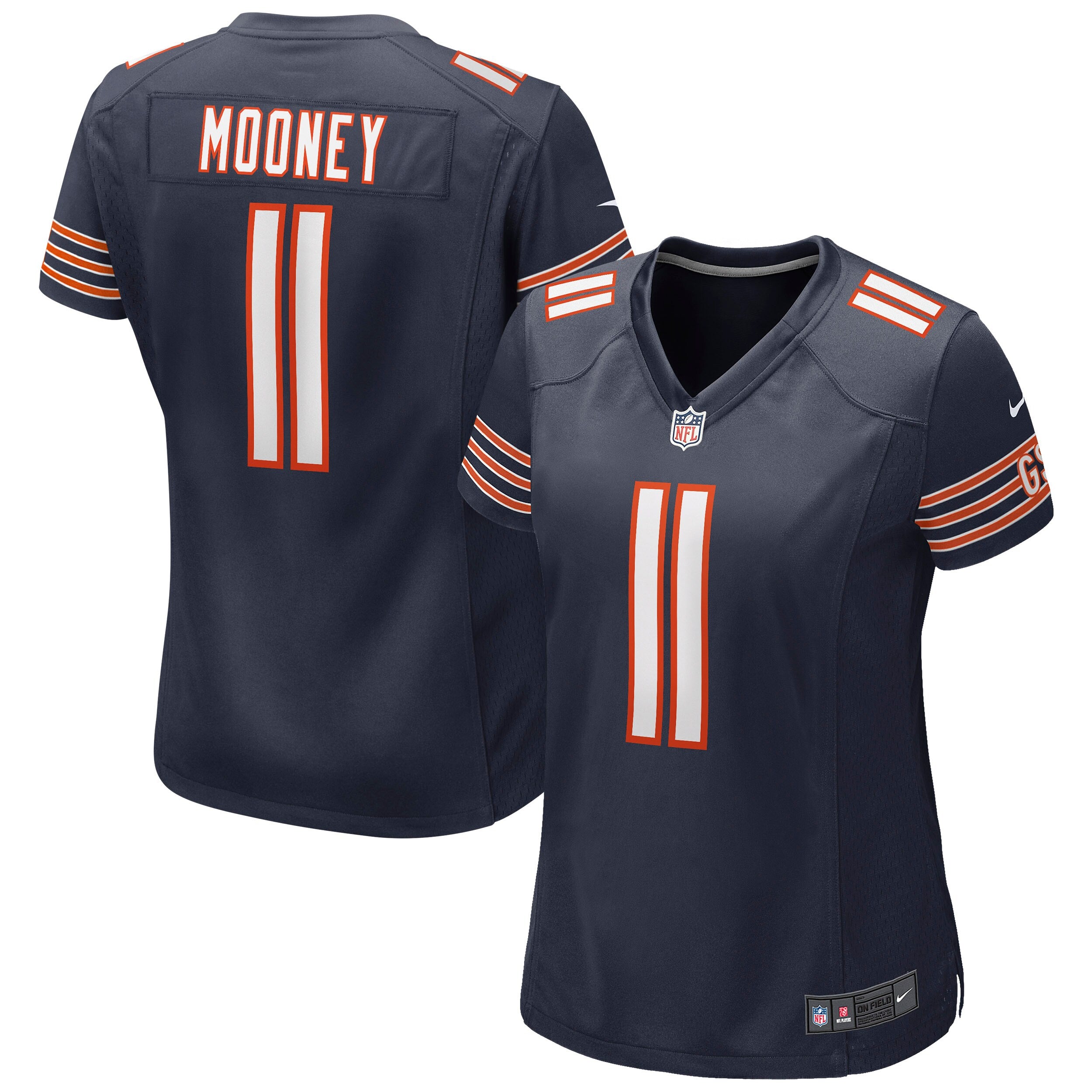 Darnell Mooney Chicago Bears Nike Women's Alternate Game Player Jersey - Orange/Navy - Image 6