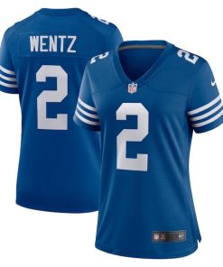 Alternative view of Carson Wentz Indianapolis Colts Nike Women's Alternate Game Jersey - Royal/White