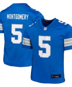 Alternative view of David Montgomery Detroit Lions Nike Youth Team Player Game Jersey - Blue