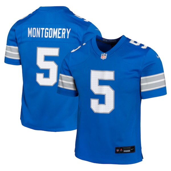 David Montgomery Detroit Lions Nike Youth Team Player Game Jersey - Blue - Image 2