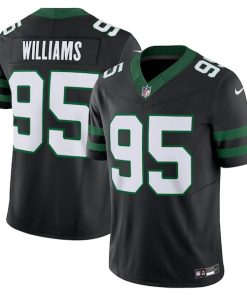 Alternative view of Quinnen Williams New York Jets Nike Alternate Vapor F.U.S.E. Limited Jersey - Legacy Black