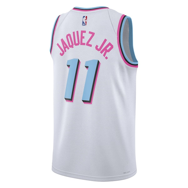 Jaime Jaquez Jr. Miami Heat Nike Unisex 2024/25 Swingman Player Jersey - City Edition - White - Image 3