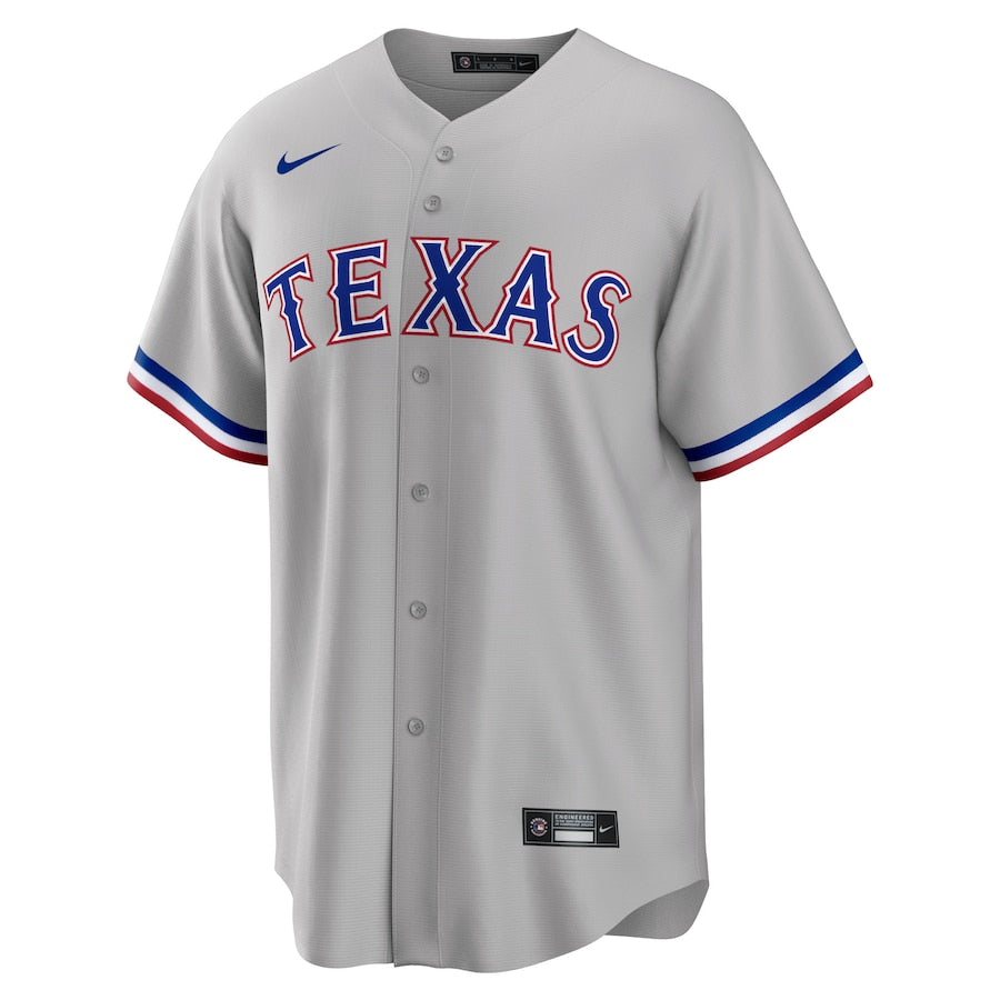 Texas Rangers Nike Road Replica Team Jersey - Gray - Image 2
