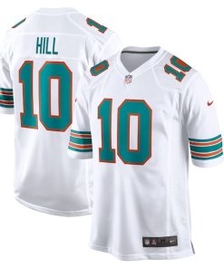 Alternative view of Tyreek Hill Miami Dolphins Nike Alternate Game Jersey - White/Aqua