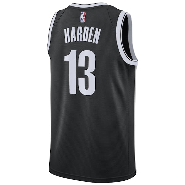 James Harden Brooklyn Nets Nike 2020/21 Swingman Jersey Black - Icon Edition - Image 3