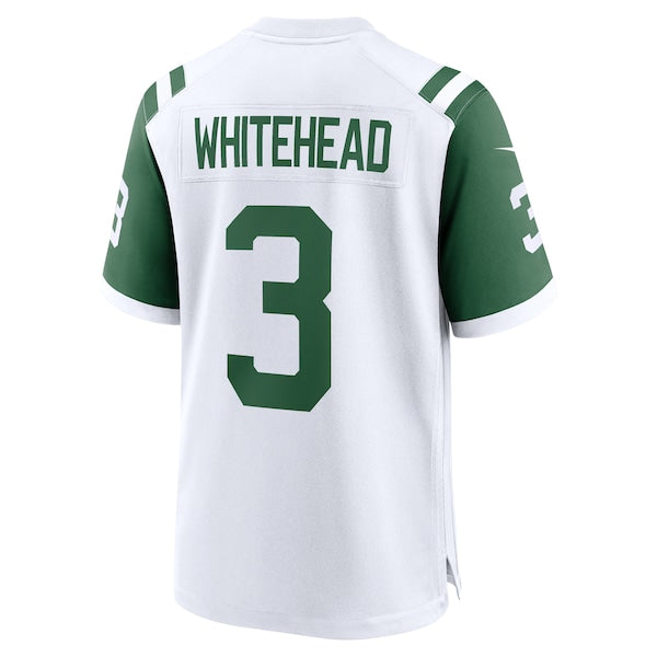 Jordan Whitehead New York Jets Nike Classic Alternate Player Game Jersey - White - Image 3