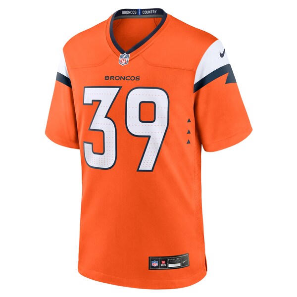 Levi Wallace Denver Broncos Nike Team Game Jersey - Orange - Image 3