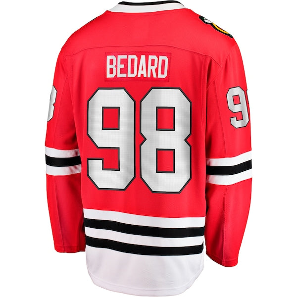 Connor Bedard Chicago Blackhawks Home Breakaway Player Jersey - Red/White - Image 4