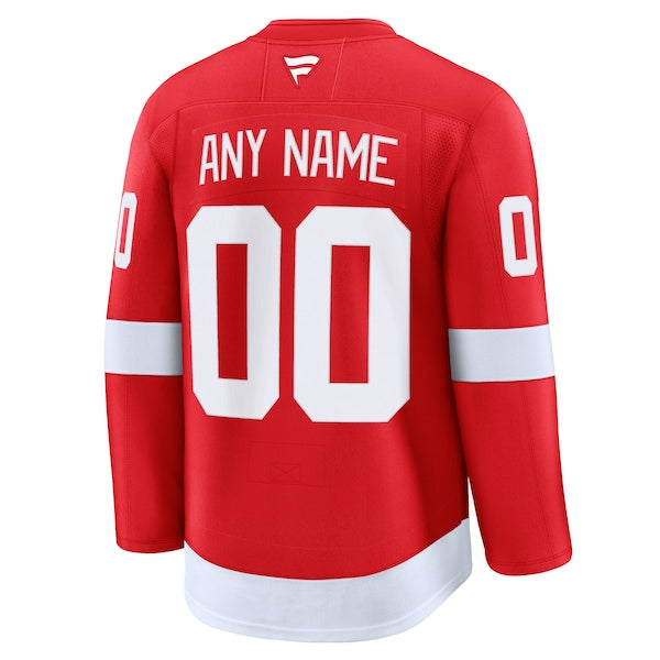 Detroit Red Wings Home Premium Custom Jersey - Red/White - Image 6