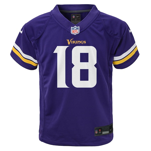 Justin Jefferson Minnesota Vikings Nike Toddler Game Jersey - Purple - Image 2