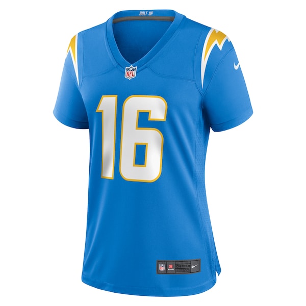 Tyler Johnson Los Angeles Chargers Nike Women's Team Game Jersey - Powder Blue - Image 2