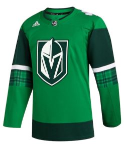Alternative view of Vegas Golden Knights adidas 2023 St. Patrick's Day Primegreen Authentic Jersey - Kelly Green