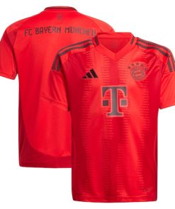 Bayern Munich adidas Youth 2024/25 Home Replica Jersey - Red