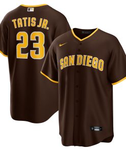 Alternative view of Fernando Tatis Jr. San Diego Padres Nike Alternate Replica Player Jersey - Tan/Brown/White