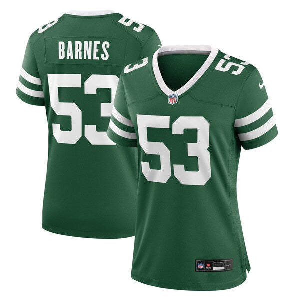 Zaire Barnes New York Jets Nike Women's Team Game Jersey - Legacy Green - Image 2