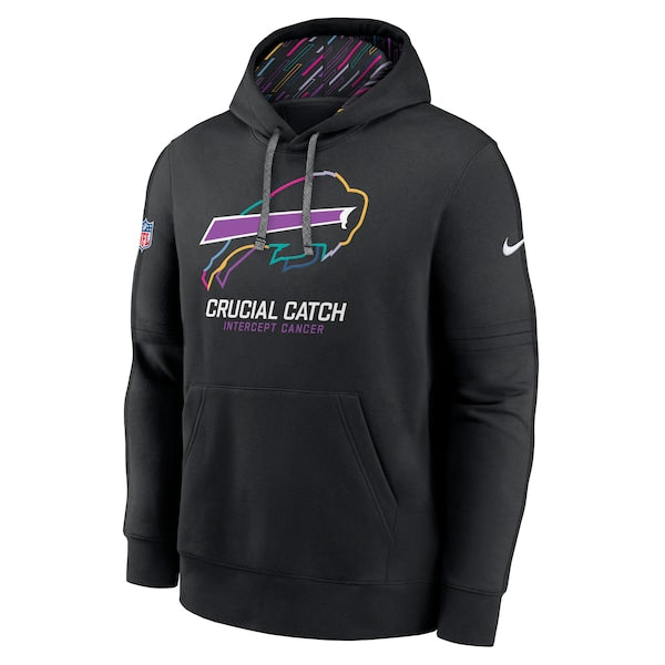 Buffalo Bills Nike 2024 NFL Crucial Catch Club Pullover Hoodie - Black - Image 2
