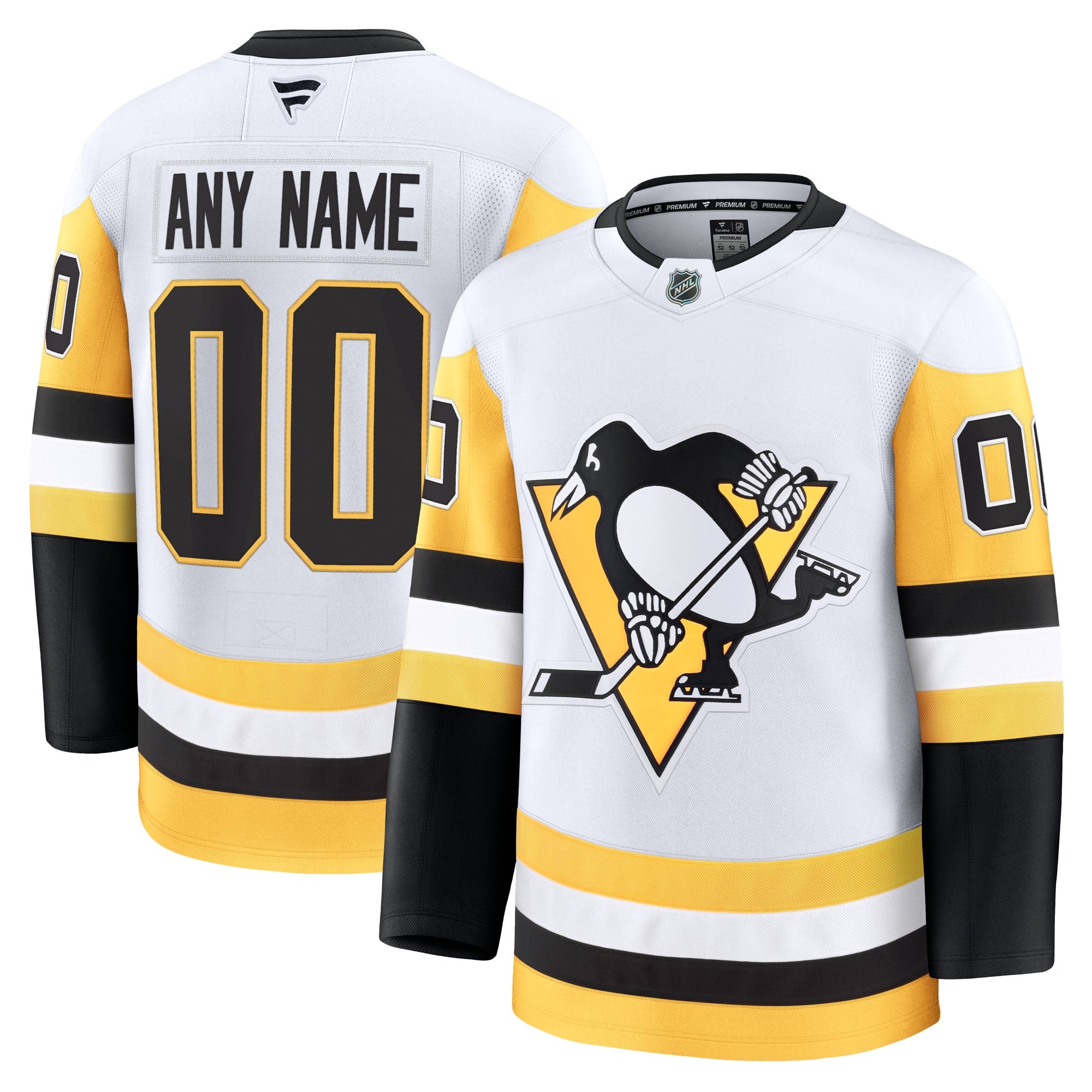 Pittsburgh Penguins Alternate Premium Custom Jersey - Gold/Black/White - Image 6