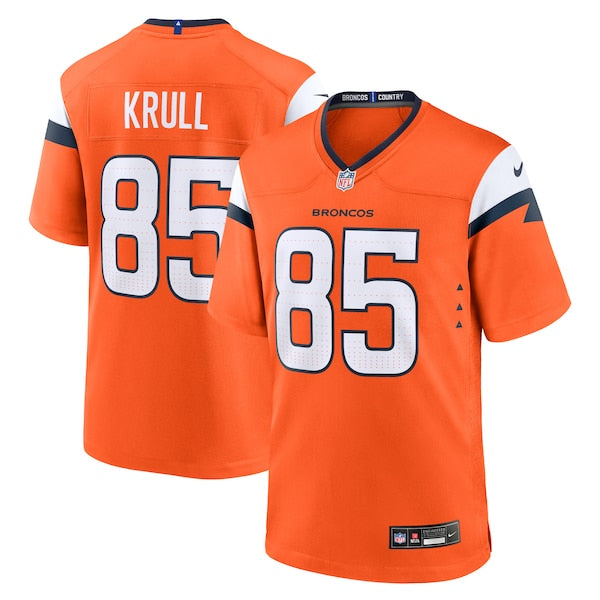 Lucas Krull Denver Broncos Nike Team Game Jersey - Orange