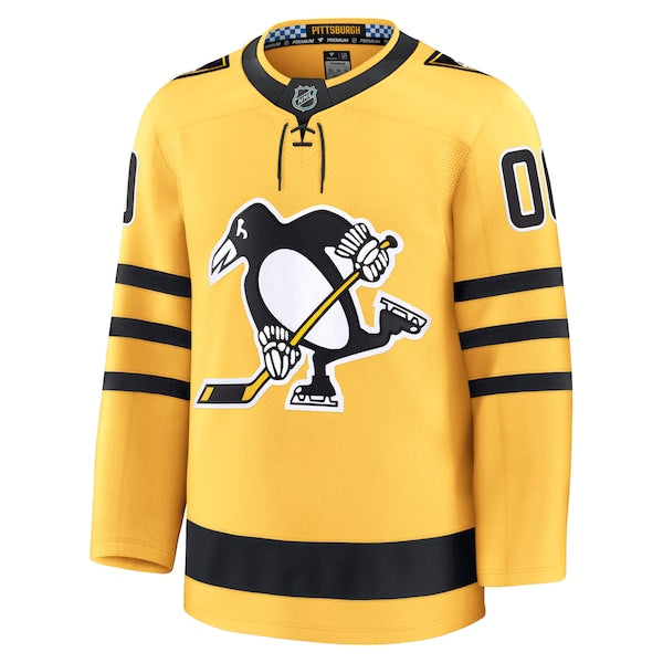 Pittsburgh Penguins Alternate Premium Custom Jersey - Gold/Black/White - Image 3