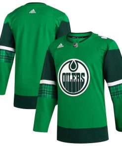 Edmonton Oilers adidas 2023 St. Patrick's Day Primegreen Authentic Jersey - Kelly Green