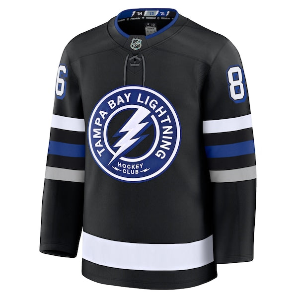 Nikita Kucherov Tampa Bay Lightning Alternate Premium Jersey - Black/Blue - Image 3
