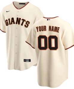 San Francisco Giants Nike Home Replica Custom Jersey - Cream