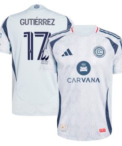 Brian Gutierrez Chicago Fire adidas 2025 The Municipal Kit Authentic Player Jersey - Light Blue