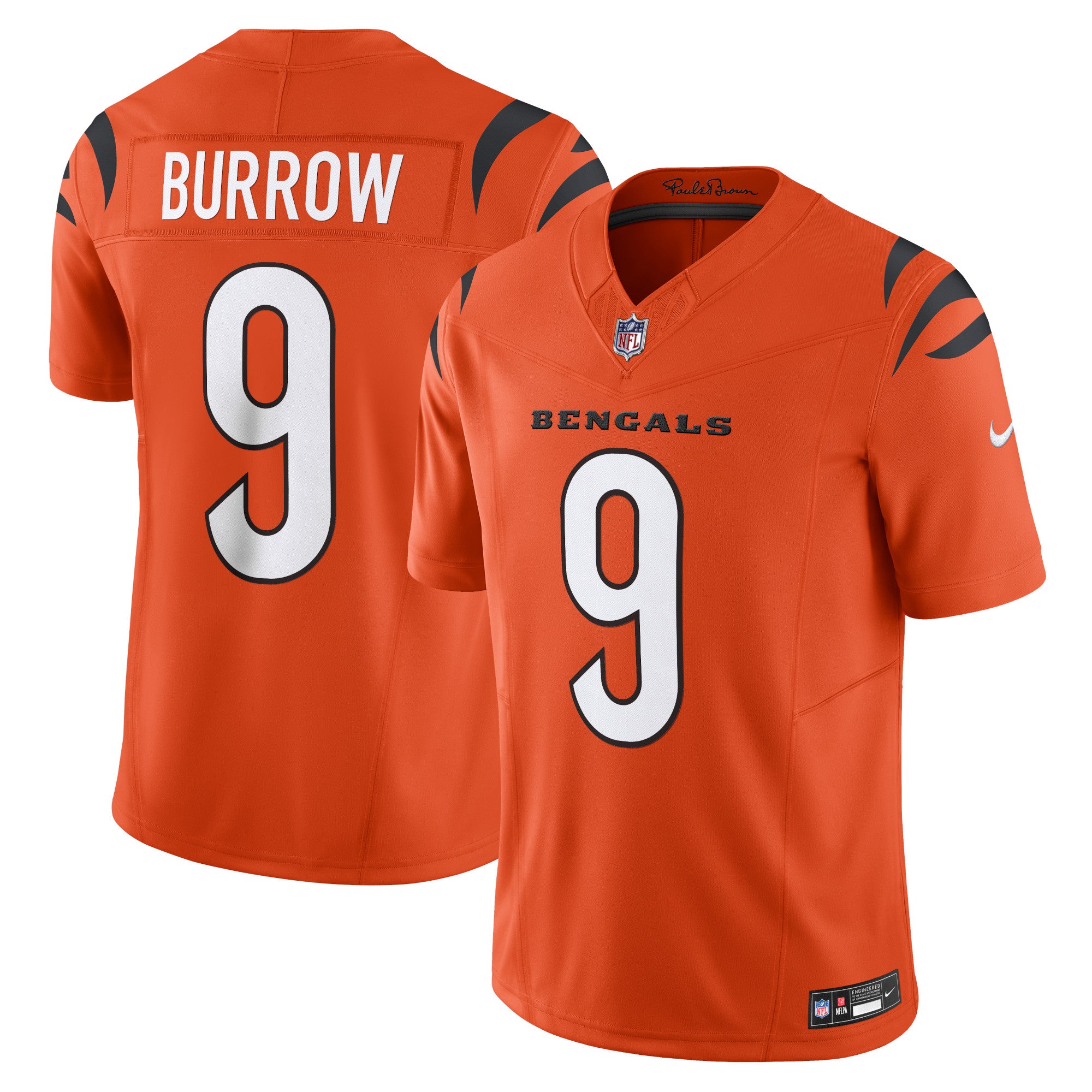 Joe Burrow Cincinnati Bengals Nike Vapor F.U.S.E. Limited Jersey - Black/White/Orange - Image 8
