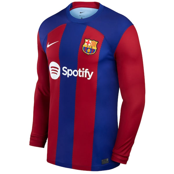 Barcelona Nike 2023/24 Home Stadium Replica Long Sleeve Jersey - Royal - Image 2