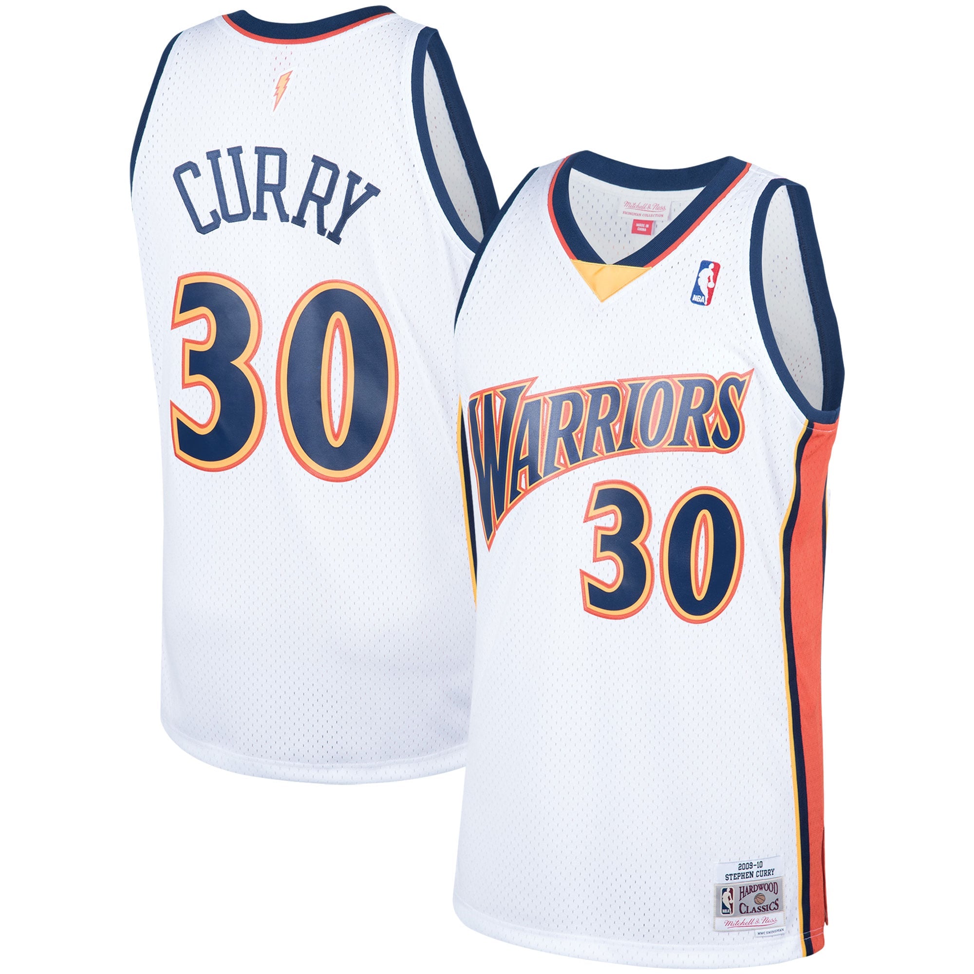 Stephen Curry Golden State Warriors Hardwood Classics Swingman Jersey - Navy/White - Image 5
