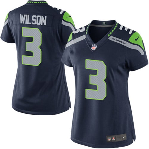 Russell Wilson Seattle Seahawks Nike Women's Alternate Game Jersey - Neon Green/Navy - Image 6