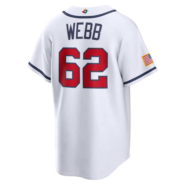 Men's USA Baseball Logan Webb Nike White 2026 World Baseball Classic Home Stadium Jersey - Image 3