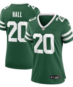 Alternative view of Breece Hall New York Jets Nike Women's Game Jersey - Legacy Green