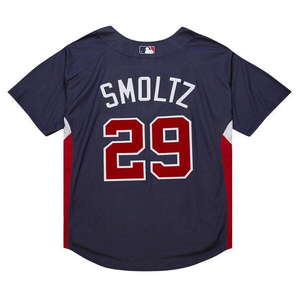 John Smoltz Atlanta Braves Cooperstown Collection Mesh Batting Practice Jersey - Navy - Image 4