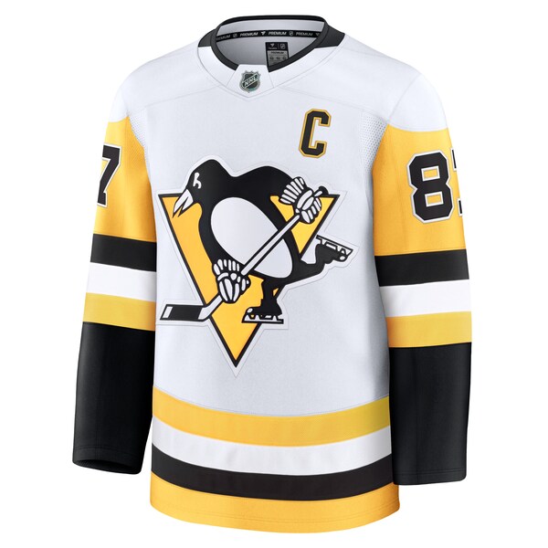 Sidney Crosby Pittsburgh Penguins Away Premium Jersey - White/Black - Image 3