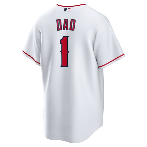 Los Angeles Angels Nike #1 Dad Home Replica Jersey - White - Image 3