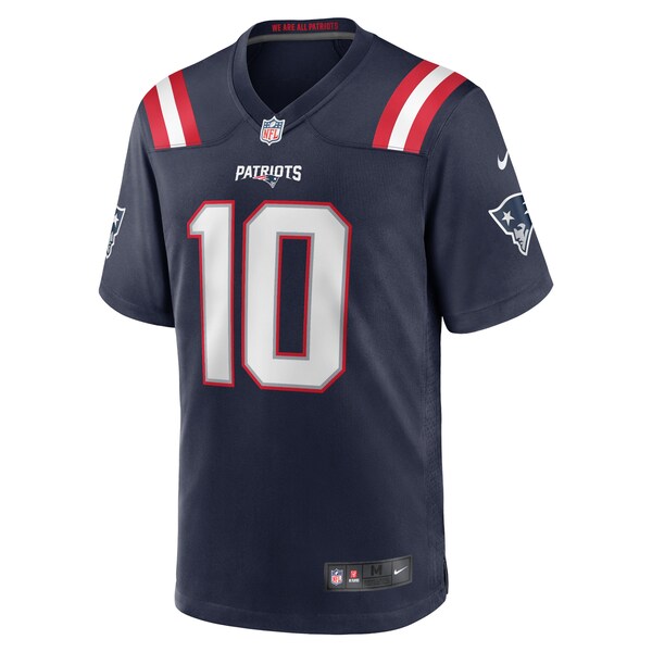 Mac Jones New England Patriots Nike Team Game Jersey - Navy/White - Image 5