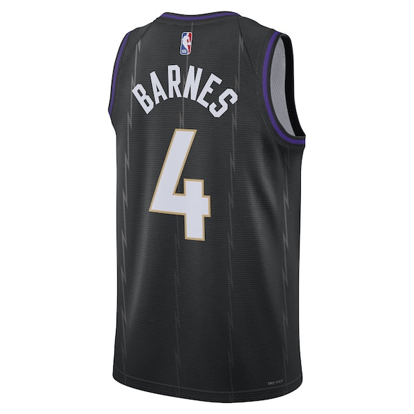 Scottie Barnes Toronto Raptors Nike Unisex 2024/25 Swingman Player Jersey - City Edition - Black - Image 3