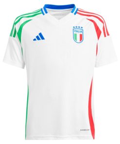 Alternative view of Italy National Team adidas Youth 2024 Away Replica Jersey - White