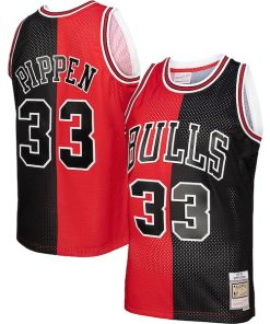 Scottie Pippen Chicago Bulls Big & Tall Hardwood Classics 1997/98 Split Swingman Jersey - Red/Black