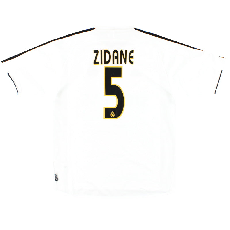 Zidane Los Merengues Adidas 2003-04 Home Jersey - White - Image 3