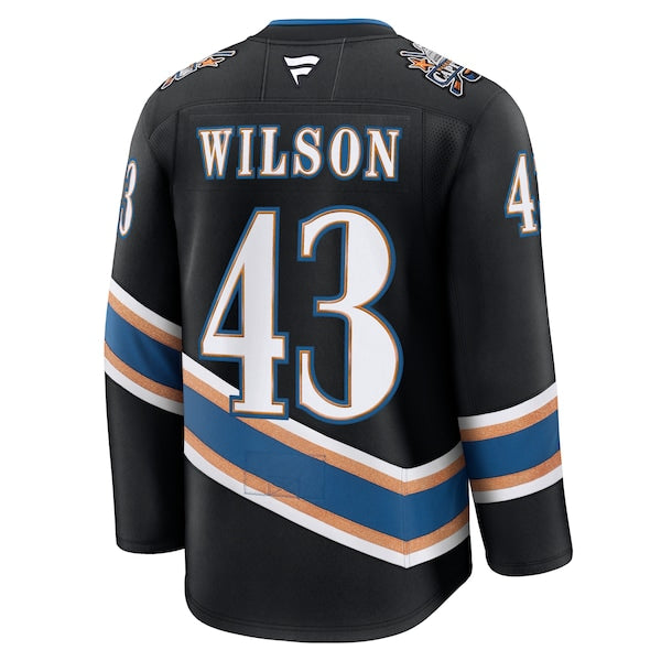 Tom Wilson Washington Capitals Alternate 50th Anniversary Premium Jersey - Black/Red - Image 4